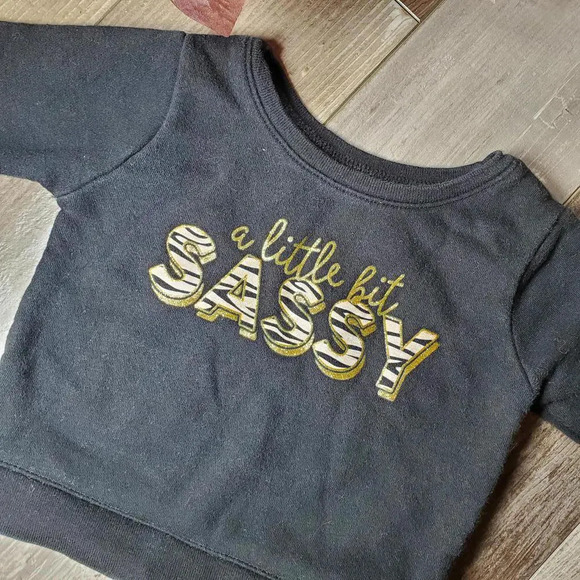 Garanimals Baby Girls "A Little Bit Sassy" Long Sleeve Fleece Top Size 6-9M NWOT - Picture 6 of 9